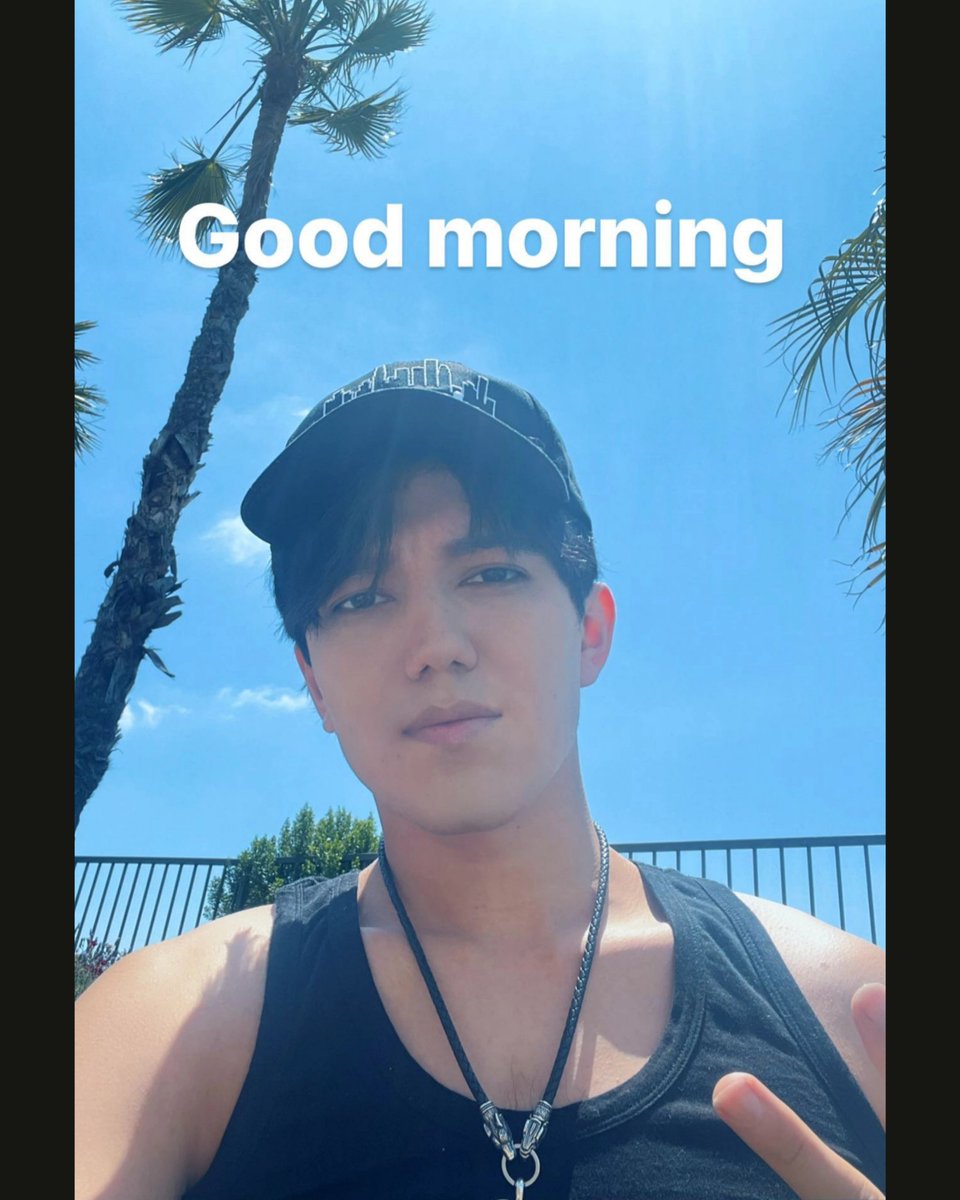 The weather is nice in L.A.!
A good morning ☕ 🌞 from @dimash_official in his FB and IG stories.

#DimashQudaibergen