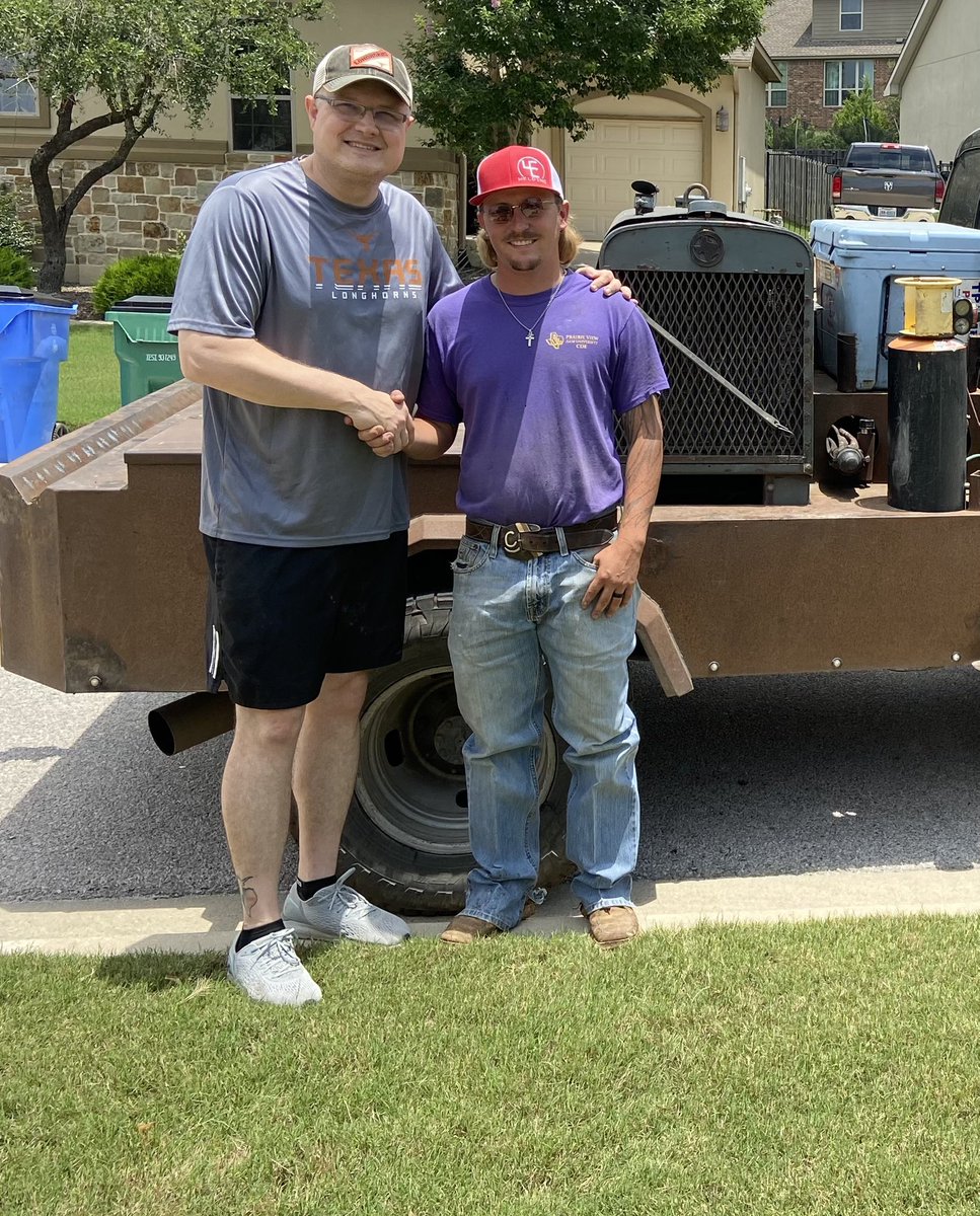 OttTempleISD's tweet photo. Class of 2016, Jake Eubanks, one of the most amazing welding students in TX came by to drop off a wedding invitation and help me out on a job. He is doing SO well, and has a great life plan to own his own business. I’m so proud of Jake as he spreads the Temple Wildcat empire! https://t.co/4Rb0nXDuhC