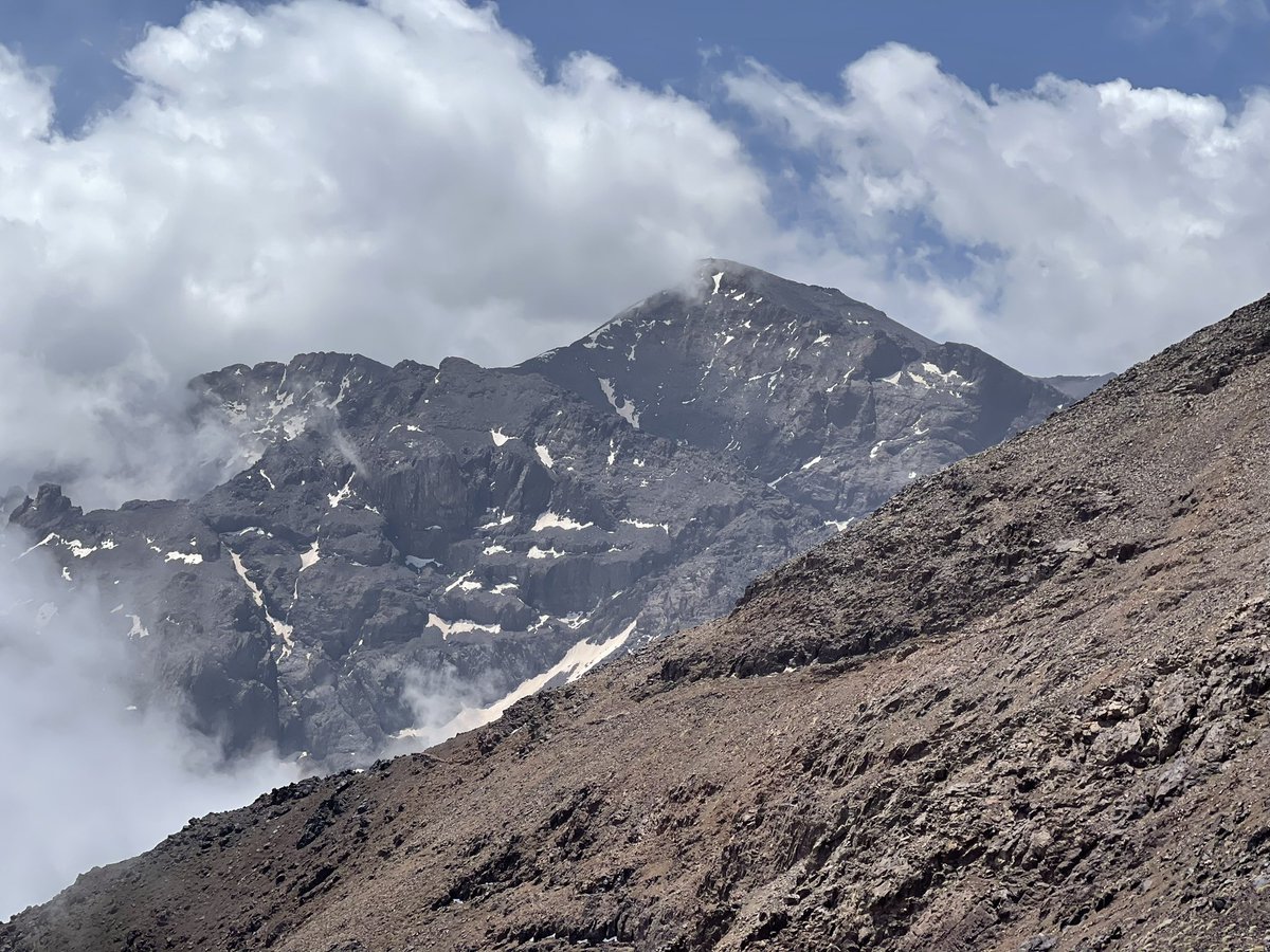 Day 2 was 10 miles of trekking up to 11,700ft and we got our first view of Mount Toubkal 7km away🏔️ We are now at base camp I’m absolutely exhausted and feeling rather nervous. Jacob however is smashing out of the park and can’t wait to fly his RAF Flag at the top!