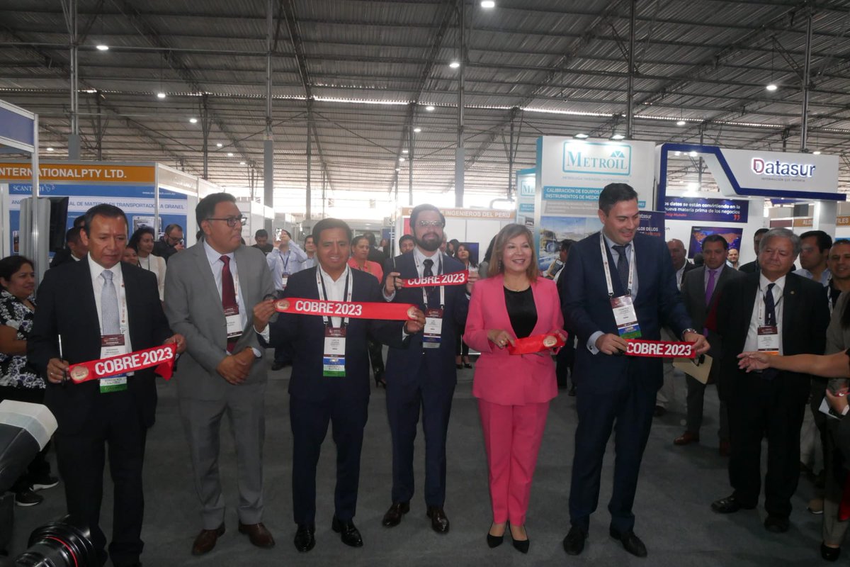 MinerAndina's tweet image. Se inauguró #Expocobre2023 con altas autoridades nacionales y extranjeras en el Centro de Convenciones del @Jockey_Plaza . Organizado por #Intermet, del 29 de mayo al 1 de junio. 
@LasBambasPeru @Antapaccay_