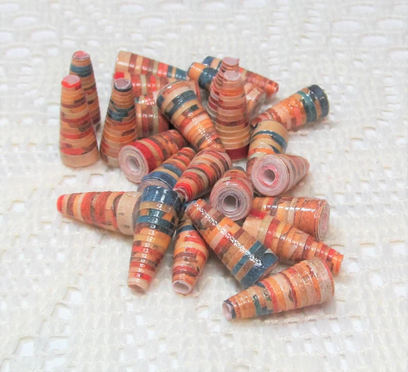 Paper Beads, Loose Handmade Jewelry Supplies Jewelry Making Watercolor American Flag etsy.me/43c18Ff via @Etsy #thepaperbeadboutique #patrioticbeads #memorialdaybeads #handmadebeads #paperbeads #paperbeadsupplies