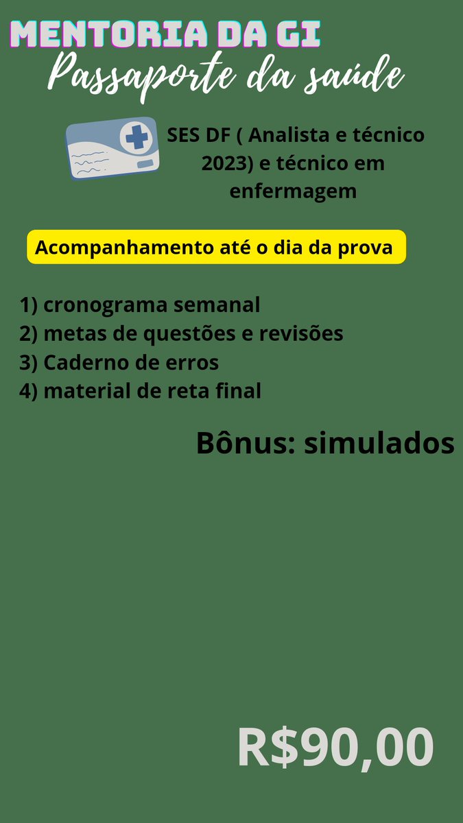 ferrerss_'s tweet image. Passaporte da saúde!! 
Mentoria dando start em mais um projeto top!! 

Estuda com quem entende do assunto!! 
#sesdf #tecnicoemenfermagem