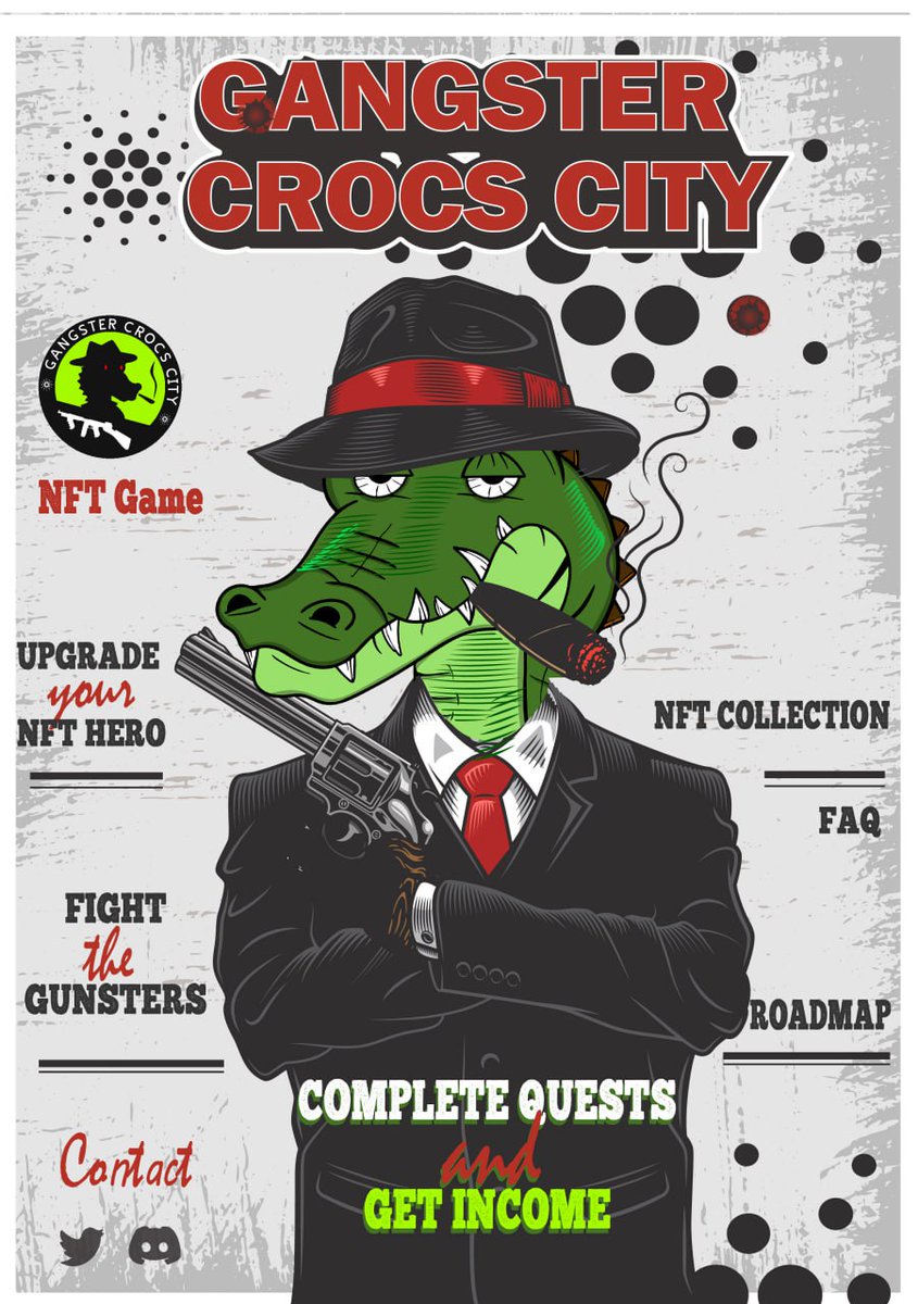🎮💰Level up your gaming &amp; finances! Don't miss this chance to earn big by playing a game!💎🚀

💥 GIVEAWAY ALERT: Win 50k C4 tokens! 💥

To enter:
1️⃣ Like, Rt, Follow, and tag money-minded gamers.

Experience gaming &amp; financial growth with Gangster Croc City! 🏆💪

#CNFT #GCC