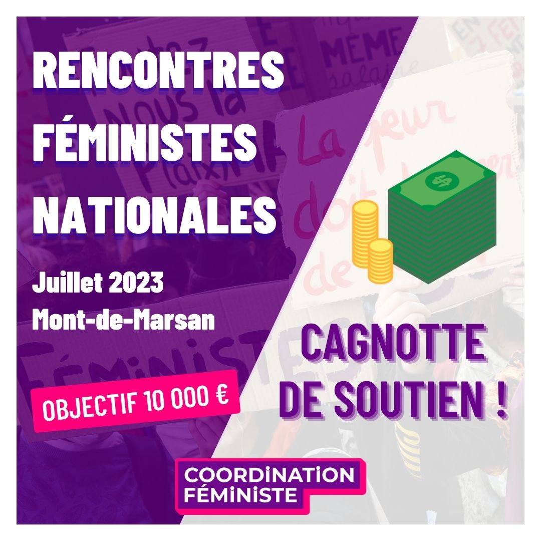 CoordFeministe's tweet image. On a toujours besoin de vous pour organiser les #RencontresFéministesNationales : un espace de discussion et d'auto-formation pour construire nos luttes féministes, pour des vies libres et dignes pour toustes ! 
💸
helloasso.com/associations/d…

#grèvegénéraleféministe