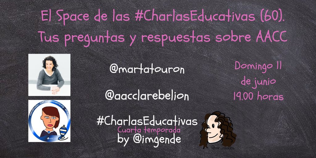 El domingo 11 de junio: they are back. 😎
Nos lo habíais pedido y aquí están de nuevo: <a href="/martatouron/">Marta Tourón</a> y <a href="/aacclarebelion/">RebeliónDelTalento #LaPrimerAACC @IkigaiSchooling</a> responderán a todas las preguntas que les hagáis durante el directo.
Marcad muy bien este día en el calendario.
En vuestras #CharlasEducativas, of course.
⏬⏬