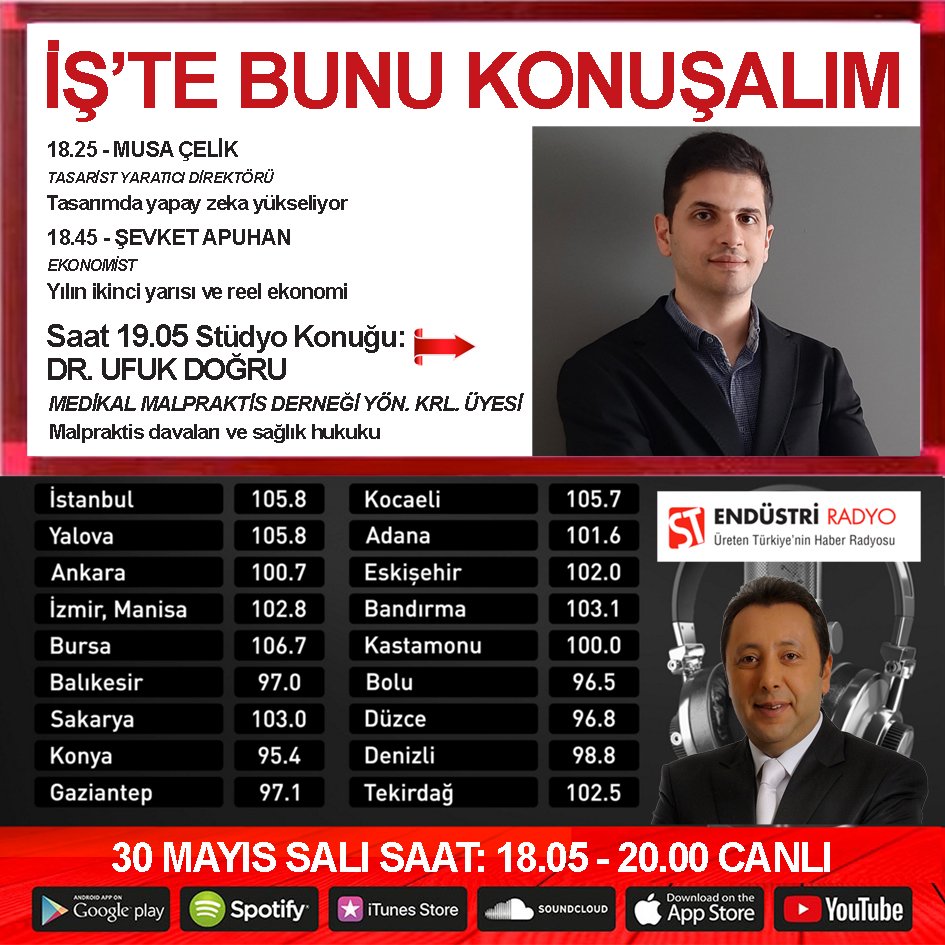 ÇetinÜnsalan (@cetinunsalantv) on Twitter photo ÇETİN ÜNSALAN İLE İŞ’TE BUNU KONUŞALIM ENDÜSTRİ RADYO’DA...
Tasarımda yapay zeka yükseliyor; Yılın ikinci yarısı ve reel ekonomi; Malpraktis davaları ve sağlık hukuku <a href="/stendustriradyo/">ST Endüstri Radyo</a> <a href="/medikalmalprakt/">MEDİKAL MALPRAKTİS DERNEĞİ</a> <a href="/Tasarist/">Tasarist</a> @SevketApuhan <a href="/reelpiyasalar/">ReelPiyasalar</a> ÇETİN ÜNSALAN İLE İŞ’TE BUNU KONUŞALIM ENDÜSTRİ RADYO’DA...
Tasarımda yapay zeka yükseliyor; Yılın ikinci yarısı ve reel ekonomi; Malpraktis davaları ve sağlık hukuku <a href="/stendustriradyo/">ST Endüstri Radyo</a> <a href="/medikalmalprakt/">MEDİKAL MALPRAKTİS DERNEĞİ</a> <a href="/Tasarist/">Tasarist</a> @SevketApuhan <a href="/reelpiyasalar/">ReelPiyasalar</a>