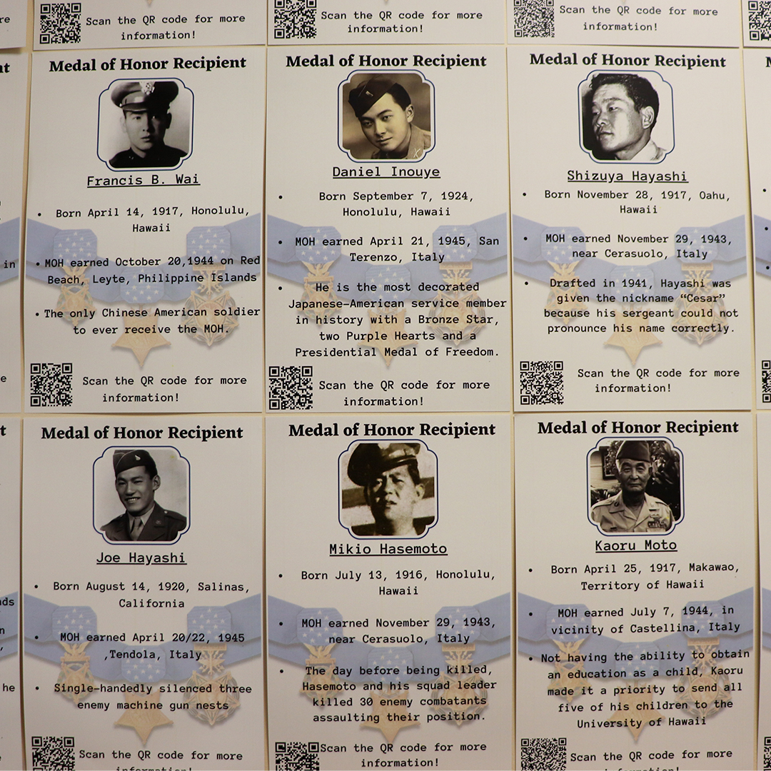 Stockton_edu's tweet photo. "The color of your skin doesn't dictate your bravery" 💙 In honor of #AAPIHM &amp; #MemorialDay, @StocktonVeteran did extensive research on distinctive AAPI veterans &amp; created this presentation to give these soldiers who were otherwise overlooked a chance to be recognized #StocktonU https://t.co/mgI2fc9v3v