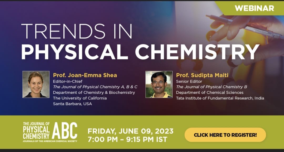 SudiptaMaiti13's tweet image. Save Your Seat for the Upcoming webinar “Trends in Physical Chemistry" featuring 7 Lightning Talks by Indian researchers & an Open House. Register now - fal.cn/3yz4X
