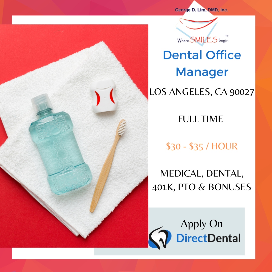 This position will report directly to the managing doctor for 4 practice locations.
Apply- directdental.com/jobs/574951&ut…
#directdental #dentalofficemanager #dentist #dentaloffice #dental #dentistry #dentalpractice  #dentalconsultant #dentistlife #dentalprofessional #dentallife