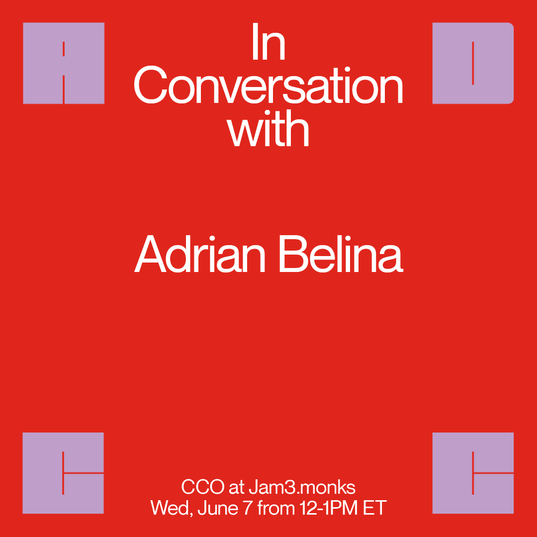 The ADCC (@theadcc) on Twitter photo As one of three founders of award-winning <a href="/jam3/">Experience.Monks (formerly Jam3)</a>, and the current CCO, Adrian Belina has helped architect one of the most innovative digital agencies on the planet.
Sign up and join us online on Wednesday, June 7th: theadcc.ca/in-conversatio… As one of three founders of award-winning <a href="/jam3/">Experience.Monks (formerly Jam3)</a>, and the current CCO, Adrian Belina has helped architect one of the most innovative digital agencies on the planet.
Sign up and join us online on Wednesday, June 7th: theadcc.ca/in-conversatio…
