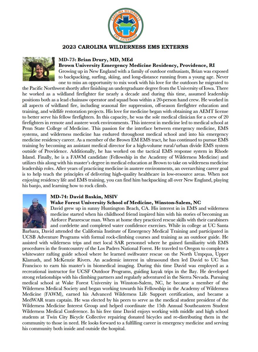 Carolina WEMS Extern tweet media