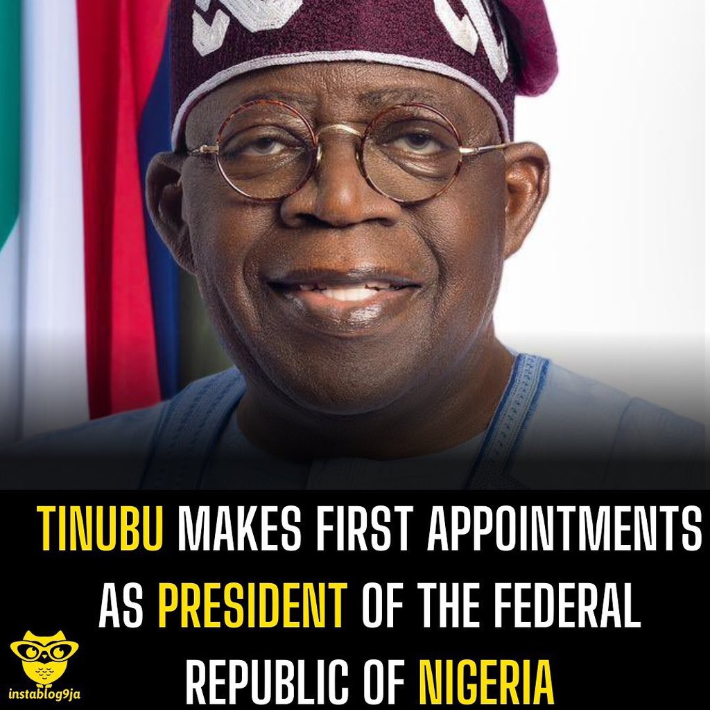 Tinubu makes first appointments as President of the Federal Republic of Nigeria President Bola Ahmed Tinubu has approved his first set of appointments hours after he was sworn in as Commander-in-Chief of the Armed Forces of the Federal Republic of Nigeria. In the appointments,…