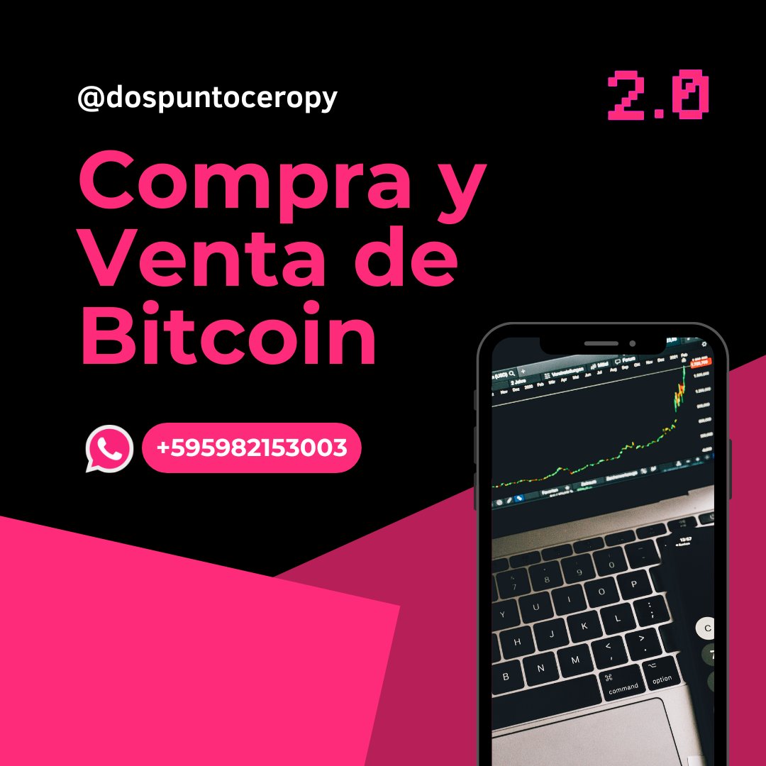 dospuntoceropy's tweet photo. Necesitas Comprar o Vender #Bitcoin ?
Contáctanos: +595 982 153003 https://t.co/ZNm5FMw0AB