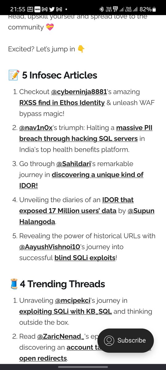 Sahildari's tweet photo. Hey i got featured in the @InfoSecComm weekly 😁😁😃🤞 https://t.co/ZyH1R0tWTw