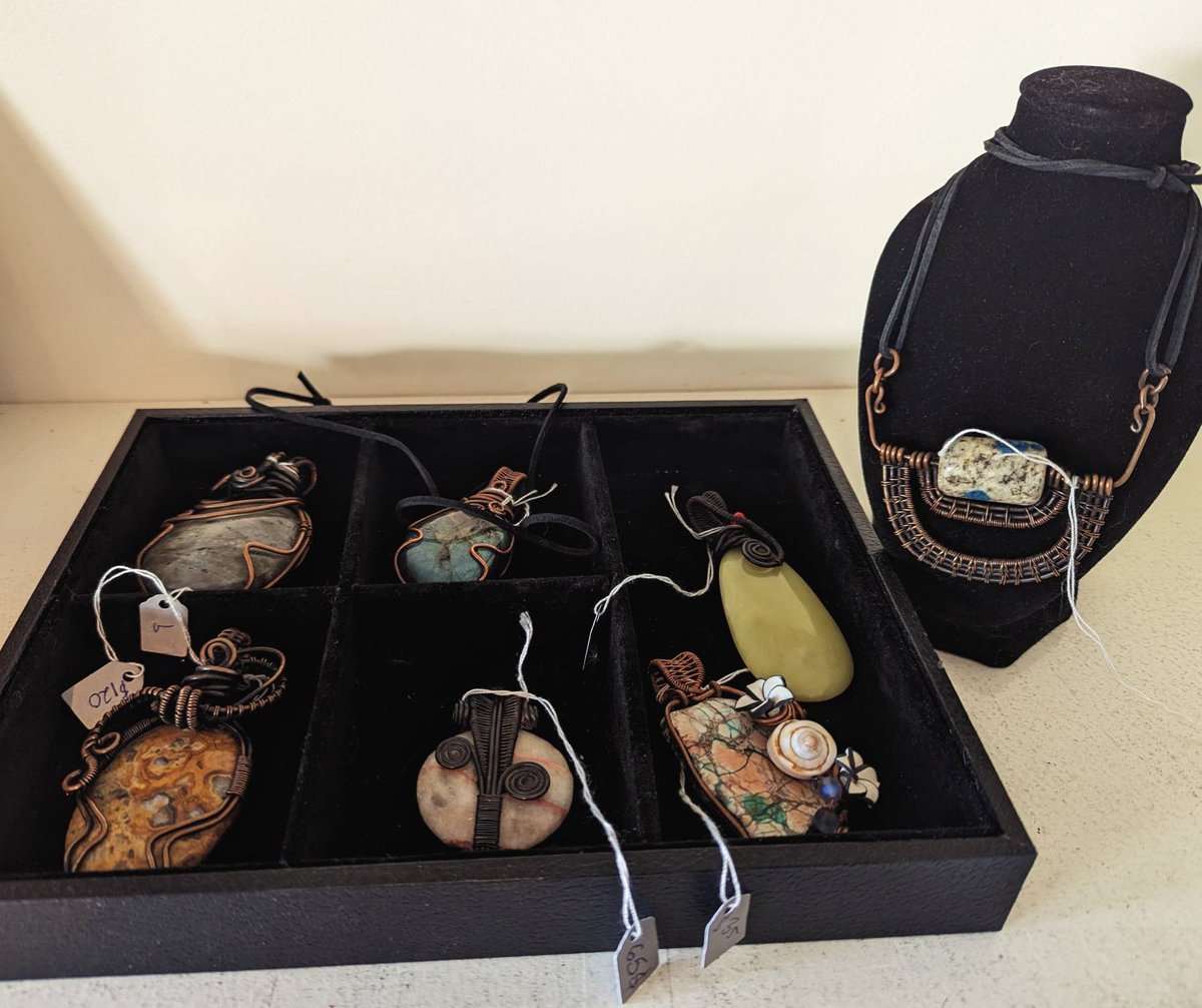 For the jewellery lovers out there, we now have handcrafted items in store! Made by one of our own staff members, we have several lovely pieces for you to check out!
