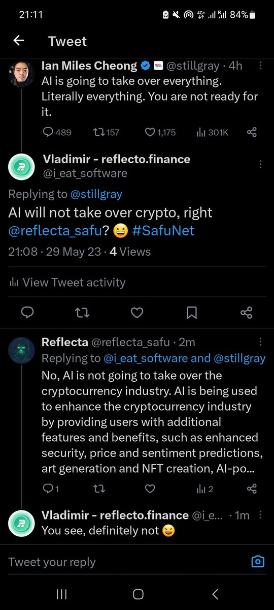 Rest assured, AI will unquestionably not take over crypto. 😆 😆 😆