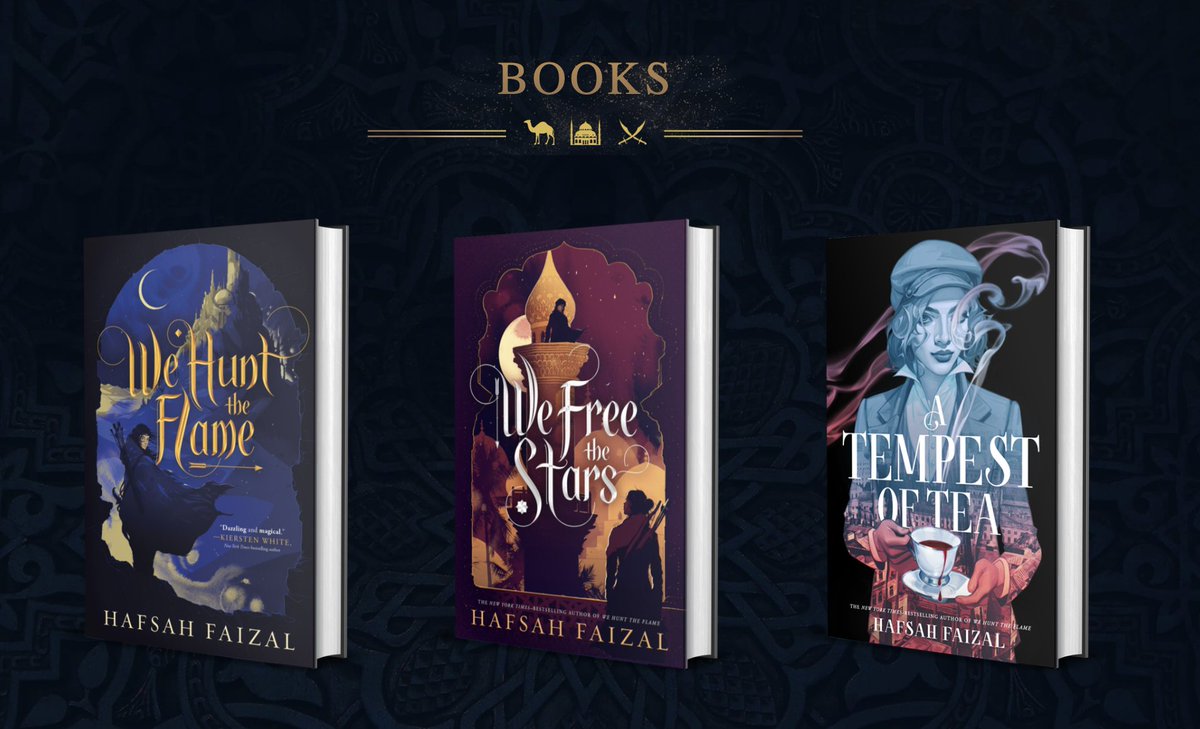 hafsahfaizal's tweet photo. hello hi, it's been a while! i'm not on here much and I'm currently buried under deadlines, but in case you missed it, the cover for A TEMPEST OF TEA is out in the world, and look at my children together! 🫖✨ https://t.co/mvqZACLzbO