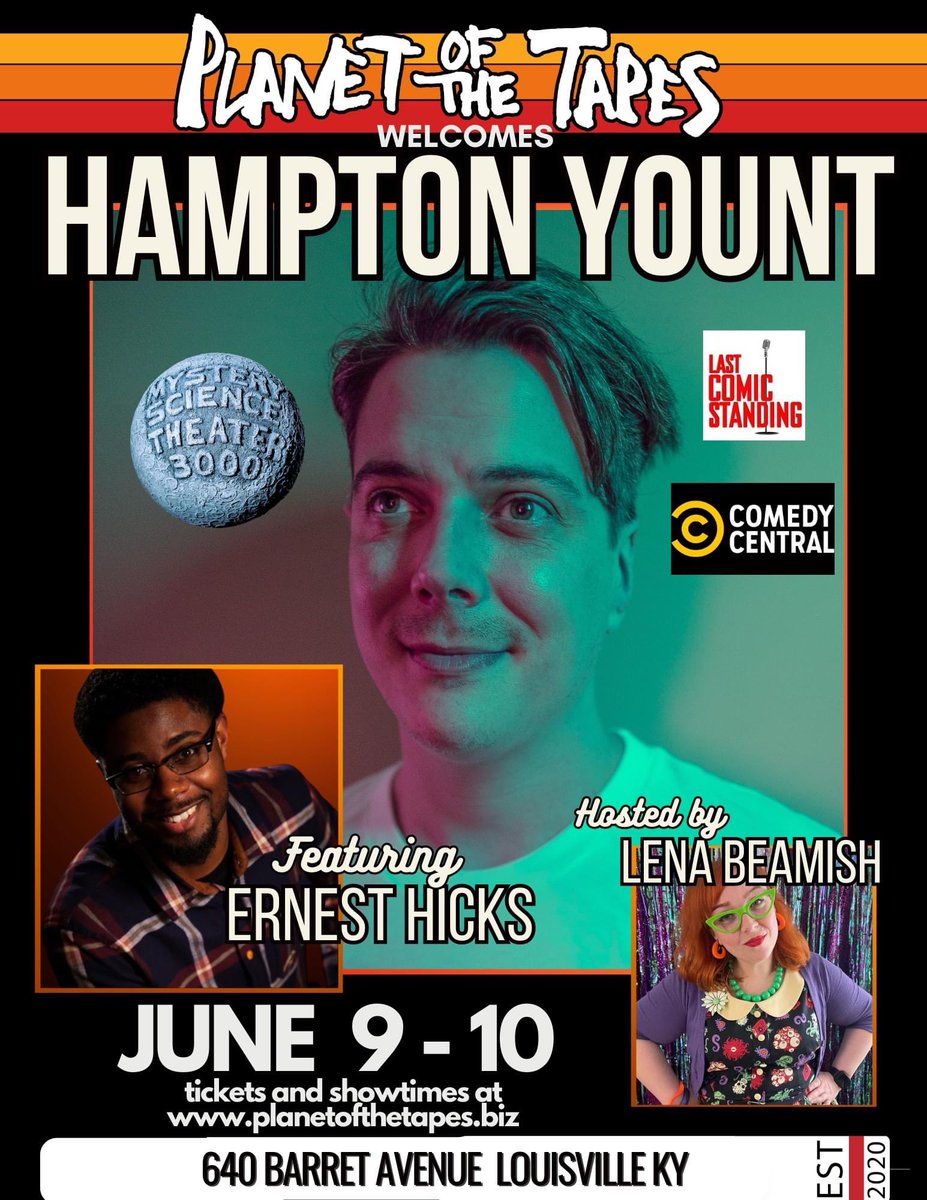 Hosting for @Hamptonyount next weekend at Planet of the Tapes it’s gonna be a fun time!