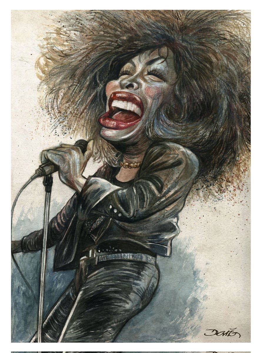 Tina Turner.
(1939-2023)
Acuarela s/papel.
#TinaTurner  #tinaturnertribute