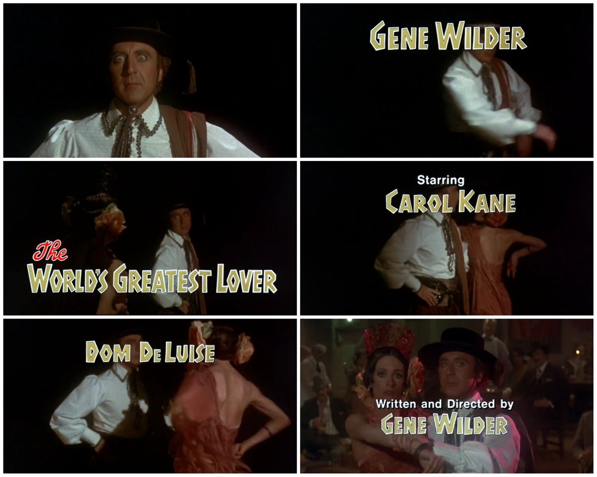 Tonight's film rewatch.
As he has been trending all day, it had to be Gene Wilder's 'The World's Greatest Lover' (20th Century Fox, 1977). Starring Gene Wilder, Carol Kane, and Dom DeLuise.
#GeneWilder #CarolKane #DomDeLuise #Film #70s #FlicksOfMyYears