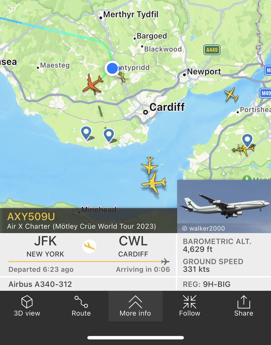 JC__72's tweet image. The closest I’ll ever get to Motley Crue. Just flown over my house!