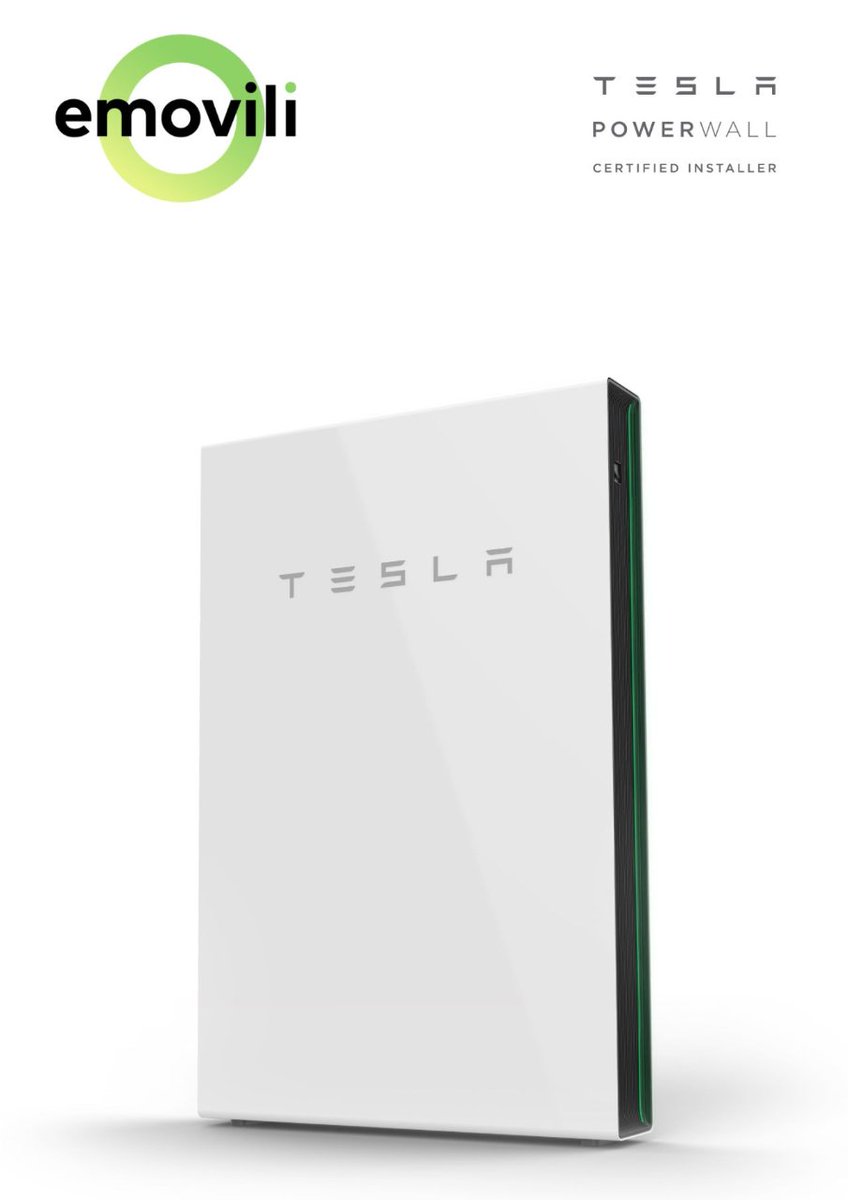 Nos complace anunciar que #emovili es oficialmente Empresa Instaladora Certificada de Tesla Powerwall en España🙌 ⚡  #TeslaPowerwall captura energía durante el día para mantener sus equipos en funcionamiento durante días.