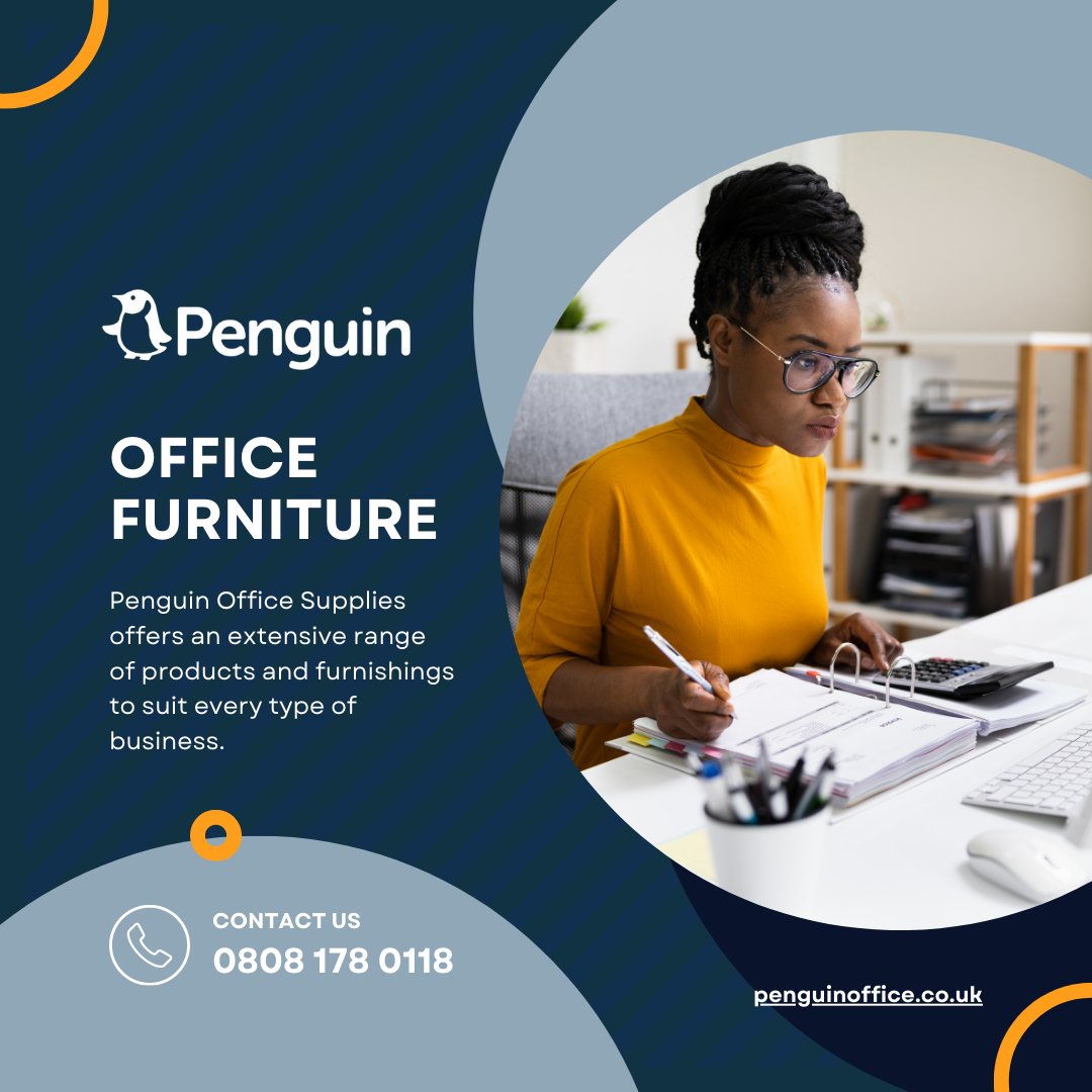 Office furniture from Penguin Office Supplies. 🐧🐧🐧

Is your workplace due for a refresh? 

penguinoffice.co.uk/category/offic…

#officefurniture #workplacefurniture #officesupplies #askthepenguin #penguinfans #homeoffice  #worcestershirehour