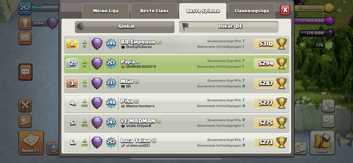 First Legend League Day

Number 2 in Germany
Number 37 global