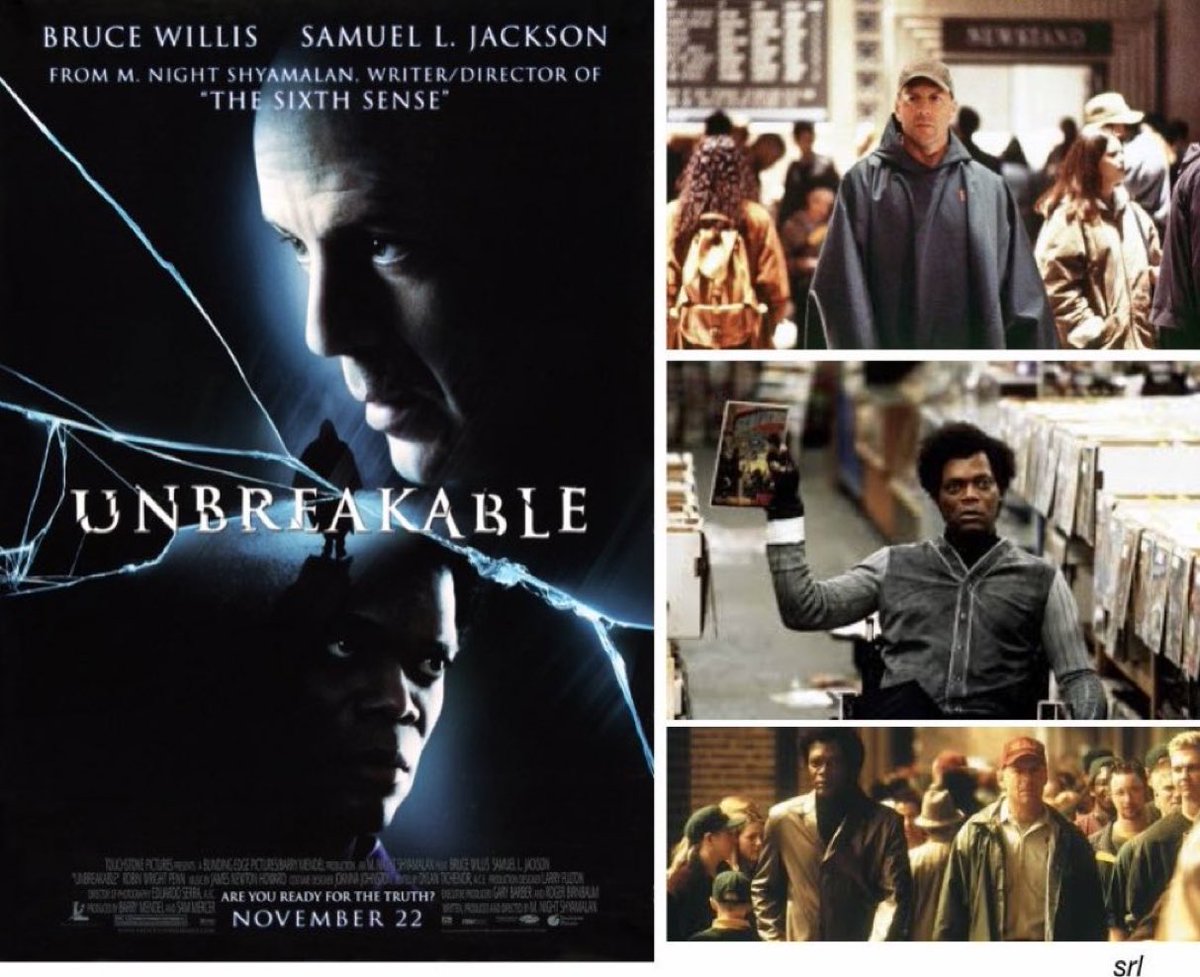 9pm TODAY on #GreatMovies 

The 2000 #SciFi #Thriller #Superhero film🎥 “Unbreakable” directed & written by #MNightShyamalan

The first instalment in the #Unbreakable trilogy

🌟#BruceWillis #SamuelLJackson #RobinWright #SpencerTreatClark #CharlayneWoodard #EamonnWalker