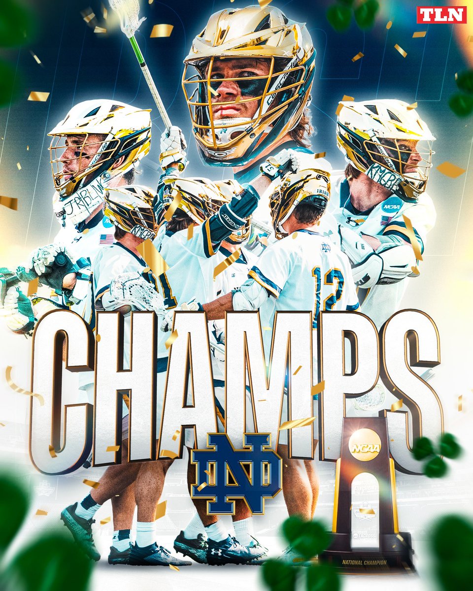 TLN 🥍 (@lacrossenetwork) on Twitter photo 🍀 NOTRE DAME WINS IT ALL! 🍀
This is <a href="/NDlacrosse/">Notre Dame Lacrosse</a>’s first National Championship in program history — finally defeating <a href="/DukeMLAX/">Duke Men's Lacrosse</a> on lacrosse’s biggest stage. 🍀 NOTRE DAME WINS IT ALL! 🍀
This is <a href="/NDlacrosse/">Notre Dame Lacrosse</a>’s first National Championship in program history — finally defeating <a href="/DukeMLAX/">Duke Men's Lacrosse</a> on lacrosse’s biggest stage.