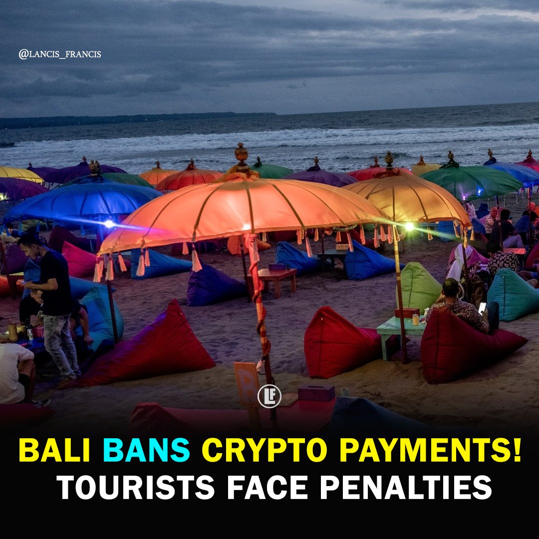 🚫 𝐁𝐚𝐥𝐢 𝐁𝐚𝐧𝐬 𝐂𝐫𝐲𝐩𝐭𝐨 𝐏𝐚𝐲𝐦𝐞𝐧𝐭𝐬: 𝐆𝐨𝐯𝐞𝐫𝐧𝐨𝐫 𝐖𝐚𝐫𝐧𝐬 𝐓𝐨𝐮𝐫𝐢𝐬𝐭𝐬 ⚠️

#CryptoNews #Bali #Tourism #Cryptocurrency #Regulations #Travel #DigitalPayments #CryptoTravel #Blockchain #TouristWarnings