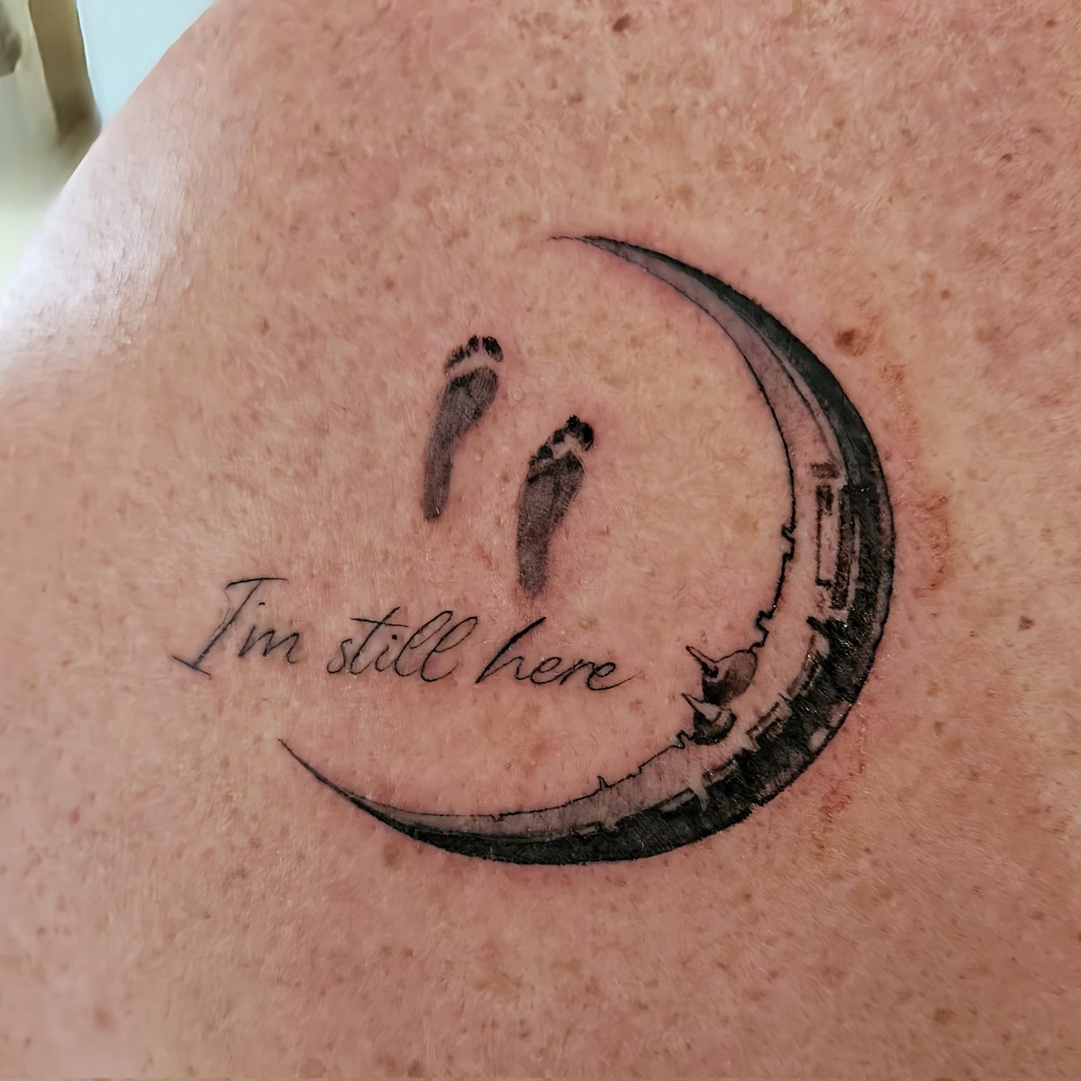 Finally got my tattoo for my baby boy today. It's so perfect. The  footprints are an exact match to the ones they gave me at the hospital.  #miscarriage #tattoo #memorial, image size:1200x1200