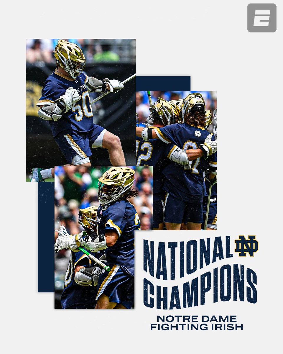 THE FIGHTING IRISH WIN THEIR FIRST #NCAAMLAX NATIONAL CHAMPIONSHIP IN PROGRAM HISTORY‼️ ☘️