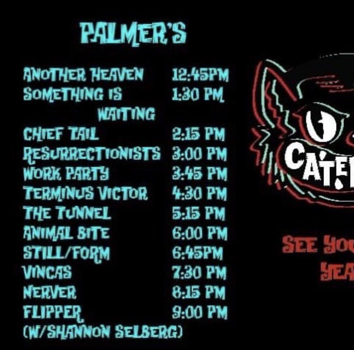 @caterwaulfest tonight at @palmersbar!