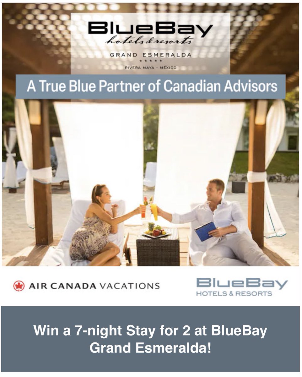 #TravelAgents BlueBay Grand Esmeralda: Your True Blue Partner! Win a 7-Night Stay ➡️➡️ travelagentrates.blogspot.com/2023/05/blueba…