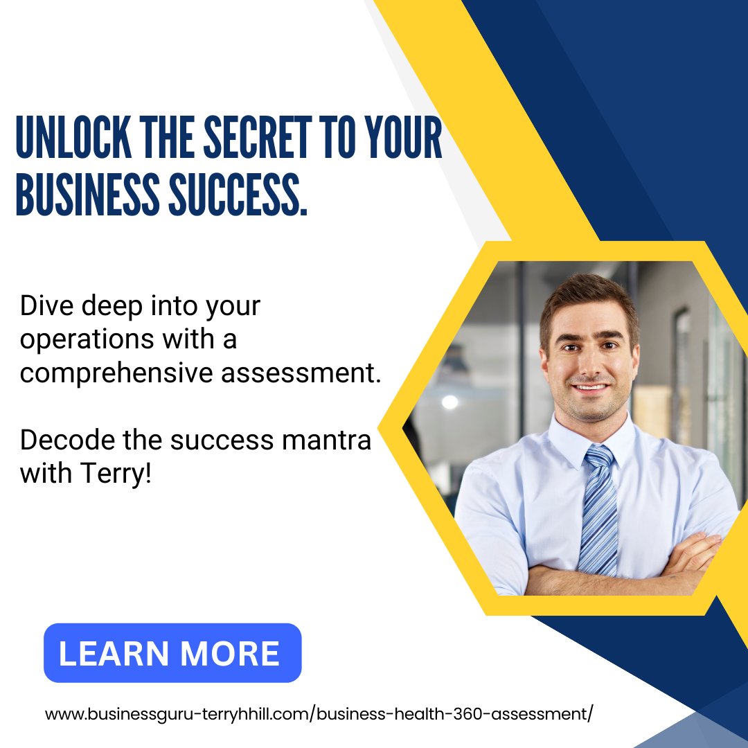 Unlock the secret to your business success.
Dive deep into your operations with a comprehensive assessment.
Decode the success mantra with Terry!
Learn more: businessguru-terryhhill.com/business-healt…
.
.
.
#BusinessSuccess #BusinessAssessment