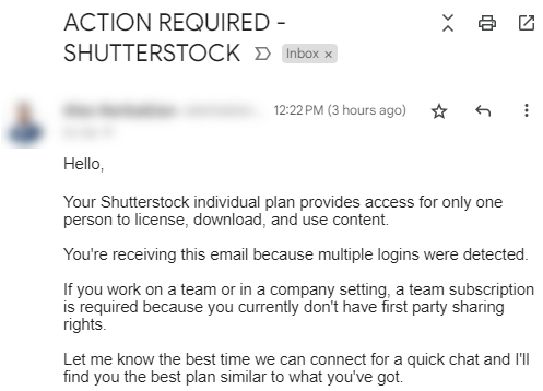 Surprisingly Shutterstock has gone the way of Netflix, I guess. Odd upsell threat🤡
I stopped using Shutterstock years ago, but I did check out their new Generate function the other day to see them try to use AI (and I do mean *try*) to generate images both from home and office.