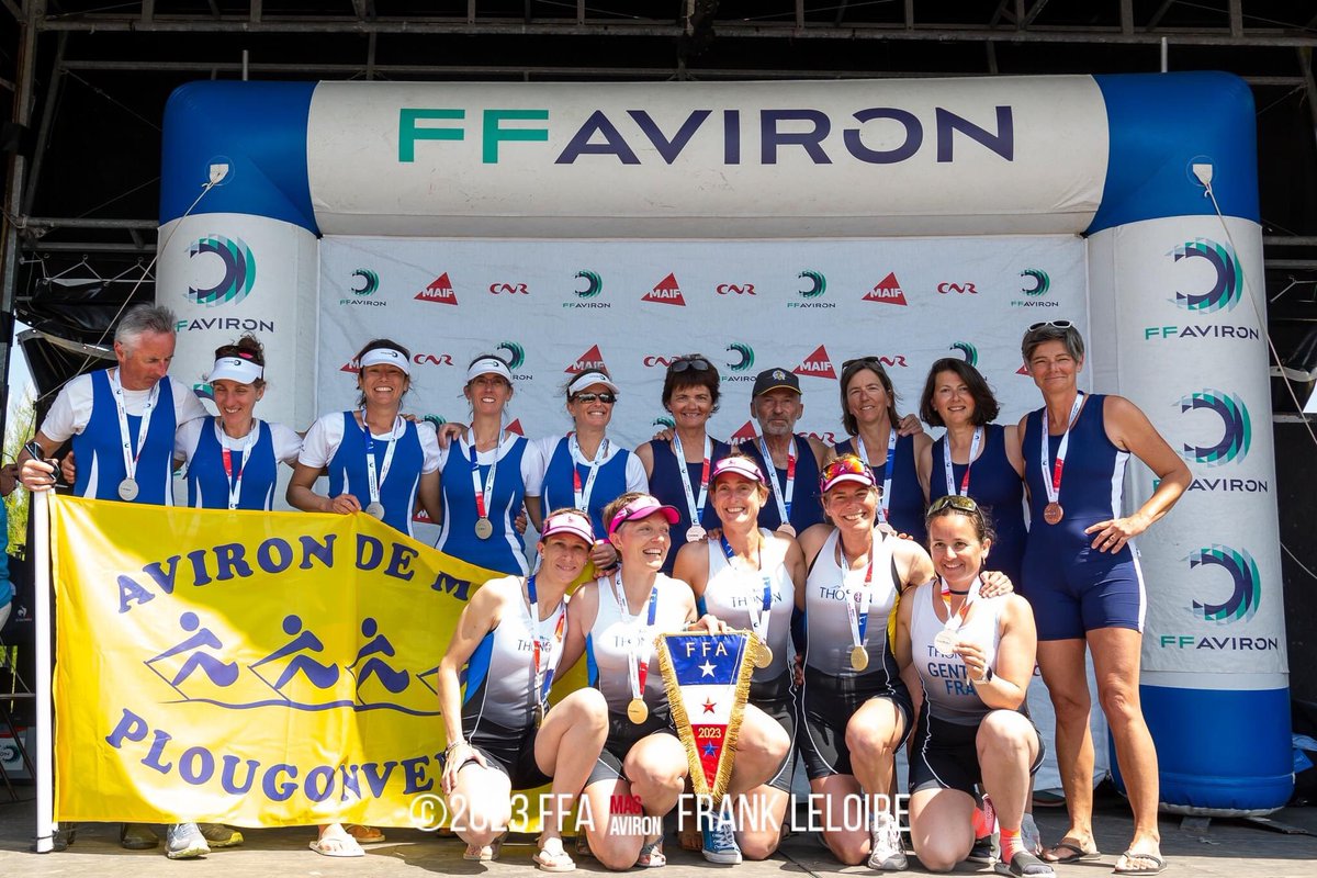 Rowing is all about teamwork, hard work, pushing your limits, confidence…and feeling the boat glide so perfectly and in rhythm - Woman’s Master 4x 🥈- France Coastal rowing Championships, Brest May 27th, 2023