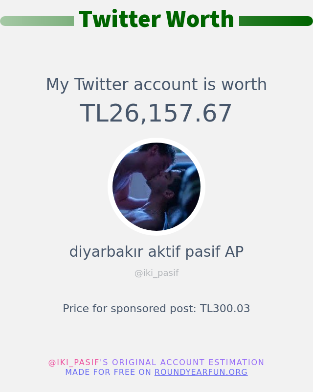 Twitter değerim: TL26,157.67

➡️ anyplacehere.me/twitterworth?l…