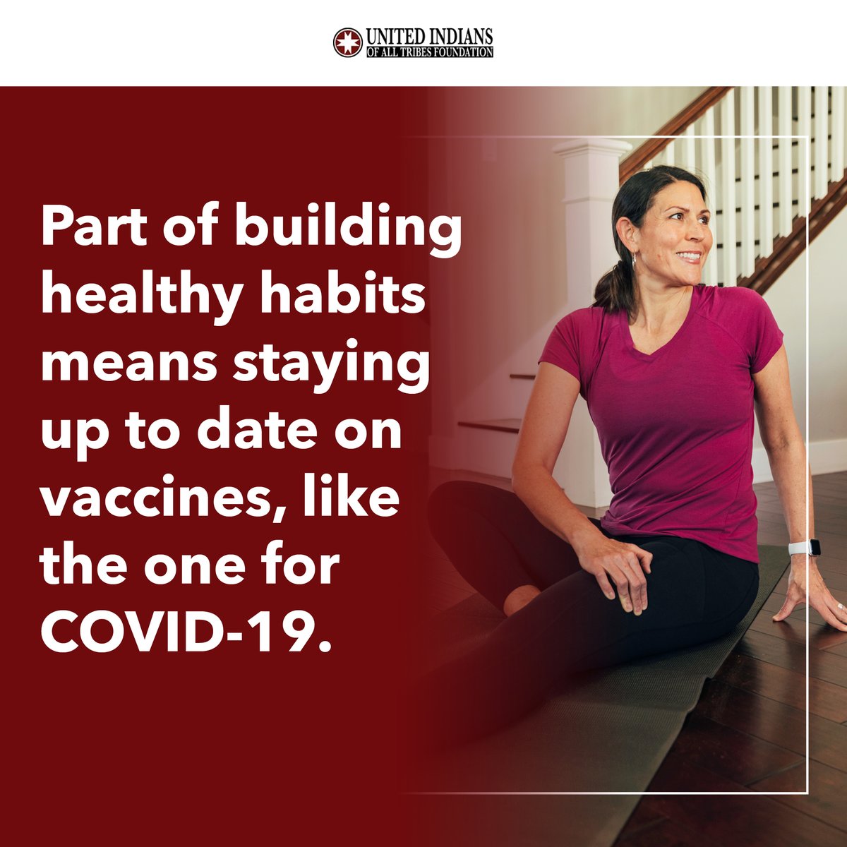 DaybreakRadio's tweet photo. Keep working on your goals! You’ve got this! 💪 Don’t forget to check with your healthcare provider to see if you’re due for any vaccines. #COVID19Vaccine #HealthyHabitBuilding #AIANHealth #SummerSafety #AIANSeattle #AIANPacificNorthwest #UIATF https://t.co/j3KoyuT9x3