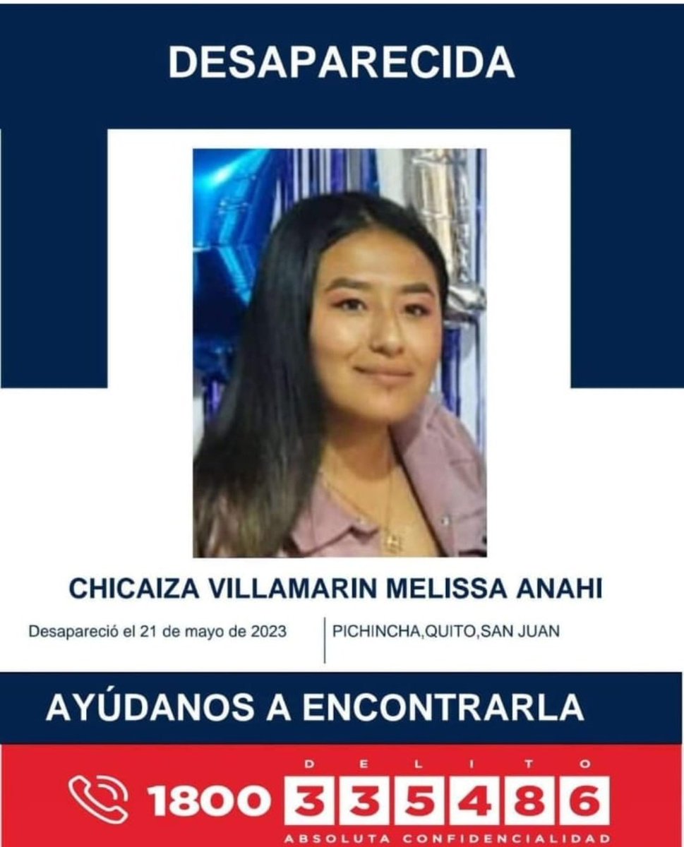 lmespinosav's tweet image. #DesaparecidasEcuador
Anahi lleva 8 dias desaparecida
Su hijo la espera

No hay ruedas de prensa, ni grupos especiales de búsqueda, solo silencio
Anahi es empleada domestica, no ejerce presión mediática
@FiscaliaEcuador @DianaSalazarM2 @PoliciaEcuador
@CapiZapataEC @henrycucalon