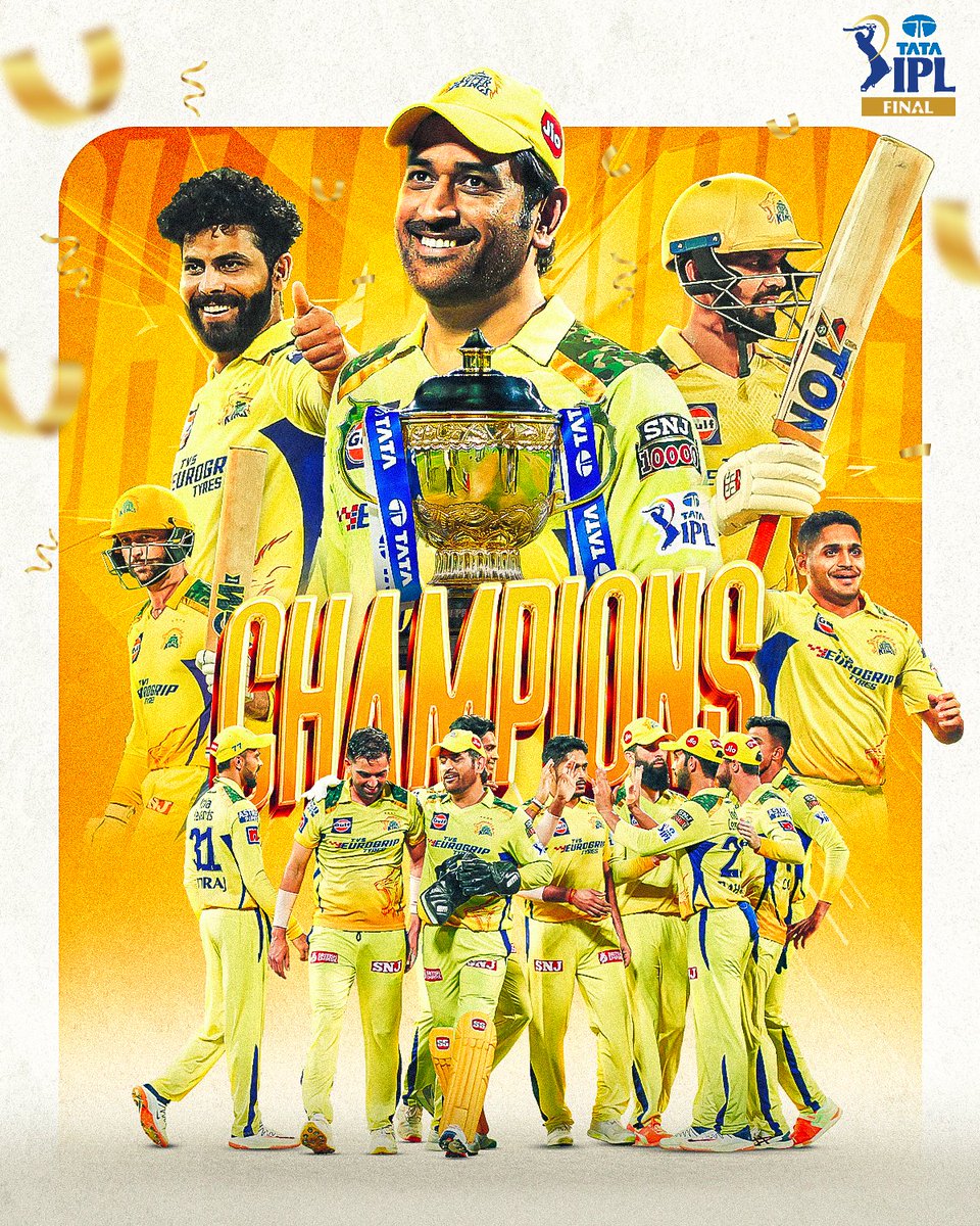 We are the champions 💪💛
#gtvscsk #cskvsgt #csk