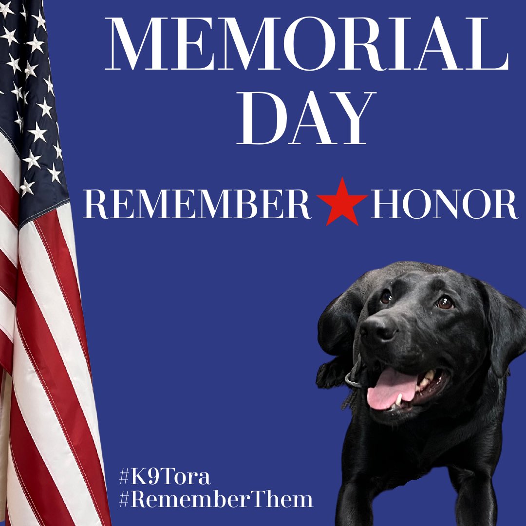 “The United States and the freedom for which it stands, the freedom for which they died, must endure and prosper. Their lives remind us that freedom is not bought cheaply. It has a cost; it imposes a burden.” - Ronald Reagan
#K9Tora🐾💙
#MemorialDay
#SomeGaveAll
#RememberAndHonor