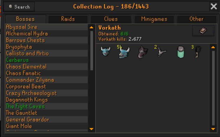 Mignan3lli's tweet image. Green logged Vorkath with the pet and made 116 Mill during this grind. #osrs #collectionlog