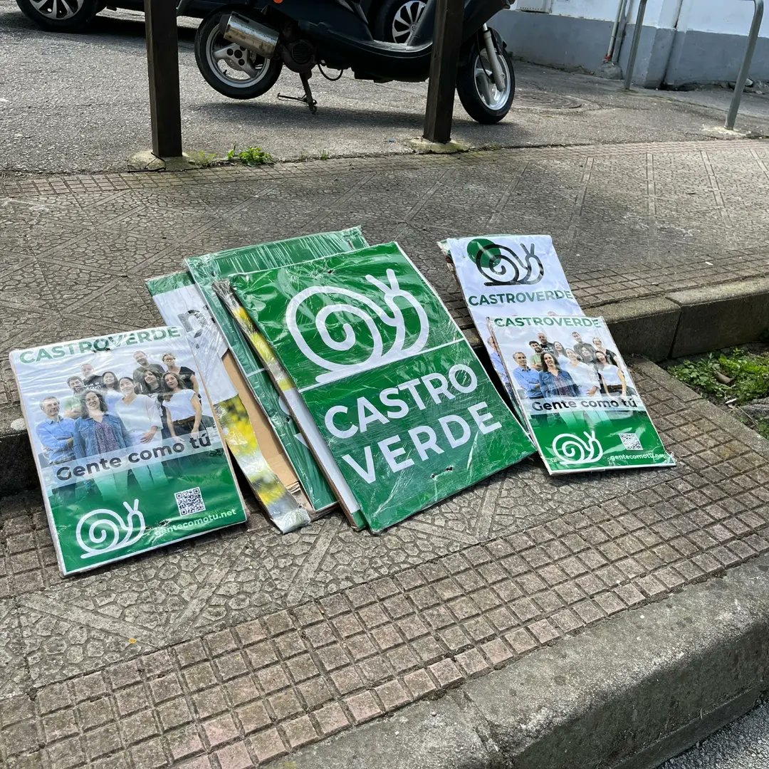 🪧 Estamos retirando toda la cartelería para dejar las calles y mobiliario limpios cuanto antes.

🙏 Por favor, si veis algún cartel de CastroVerde avisadnos por aquí o en persona para retirarlo.