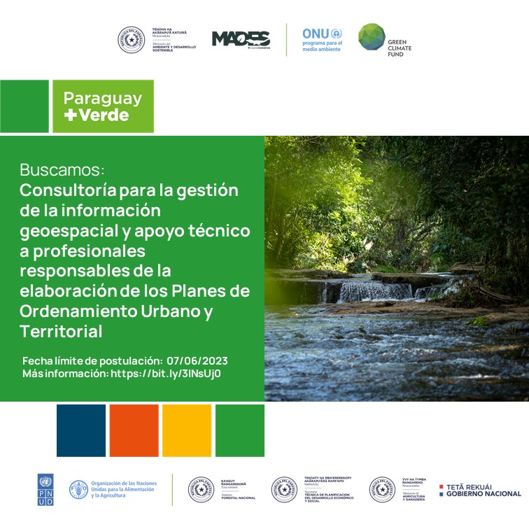 VEP_Paraguay's tweet photo. 🔎 ¡Atención! Buscamos: 

📍 Consultoría para la gestión de la información geoespacial y apoyo técnico a profesionales responsables de la elaboración de los Planes de Ordenamiento Urbano y Territorial. Para la Secretaría Técnica de Planificación https://t.co/6DWvAEQEtk