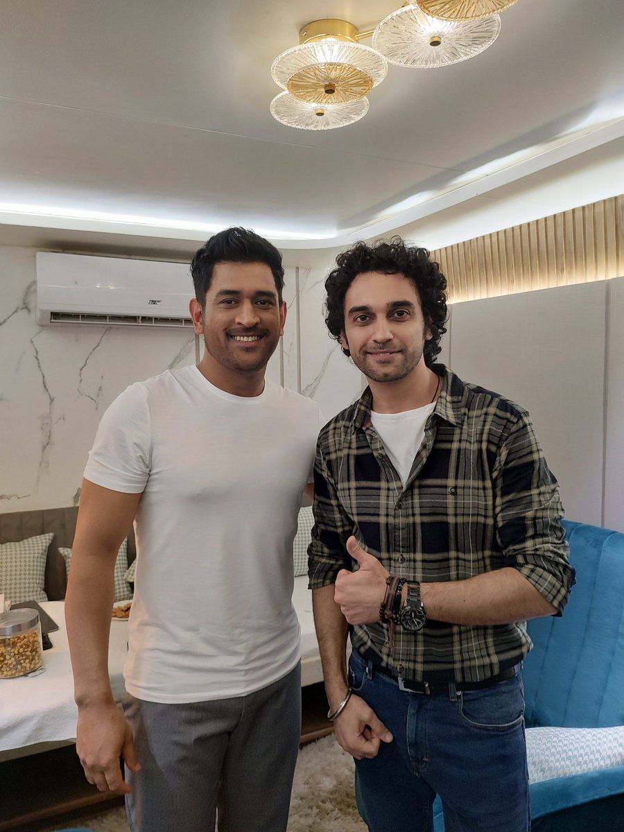 krishnavyukta's tweet photo. Many many congratulations, remember the conversation with u and finally the champion 🏆 @msdhoni @ChennaiIPL #CSKvsGT #IPLFinal2023 #IPL2023Final #MSDhoni https://t.co/Ju6jaUbGhJ
