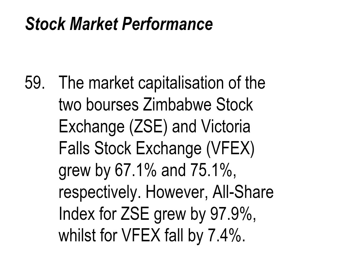 The 1st quarter as reported by National Treasury
So ...what would you take ? Nominal growth in ZWL , or loss in USD on VFEx?
Asset allocation not easy in current environment ...the search for alpha