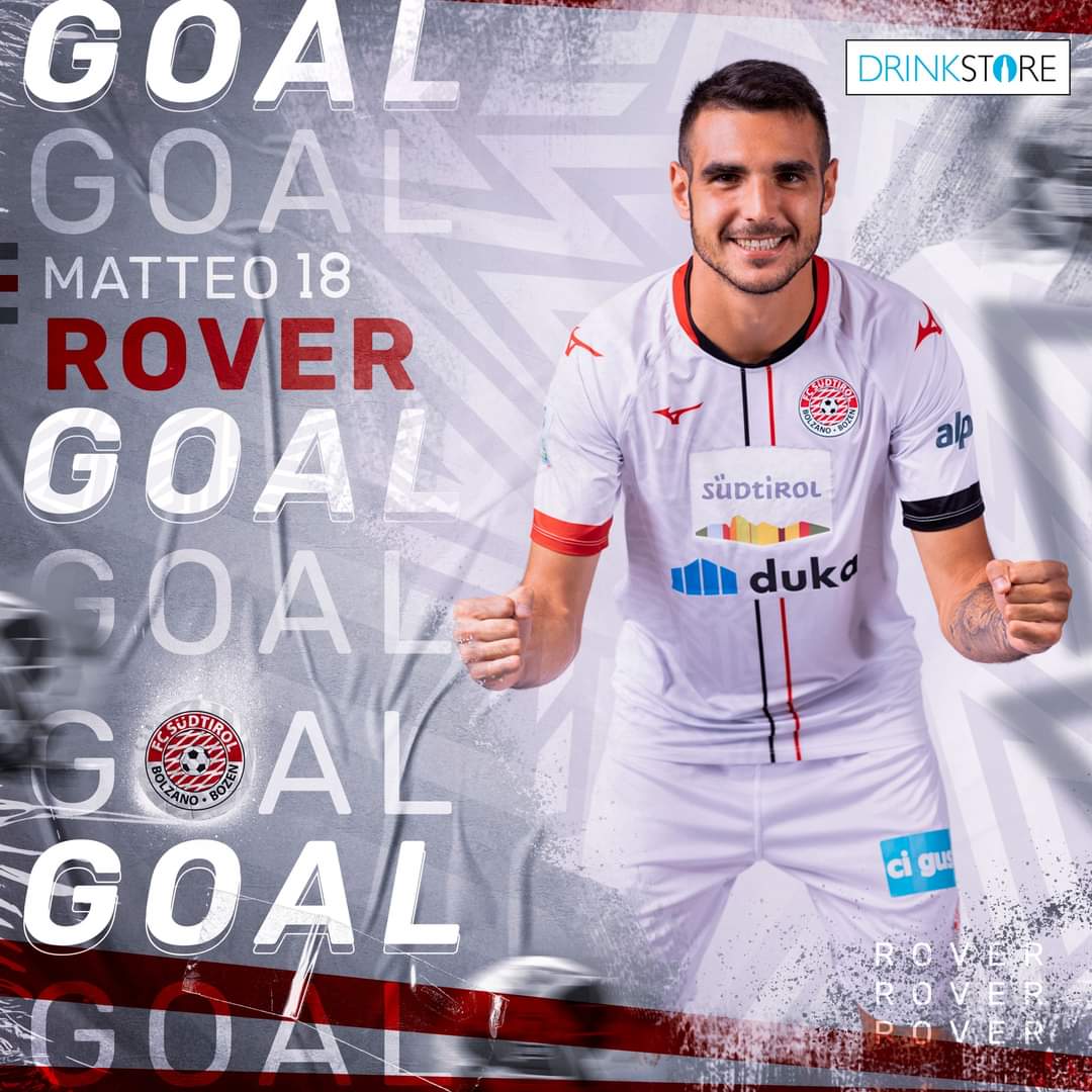 fclubsuedtirol's tweet photo. ⚽️GOOOOOOOOOOOOOOOOOOOL 

MATTEO ROVER!

#Casiraghi lavora il pallone sulla sinistra e crossa per la testa di #Rover, che svetta e trova l'1-0!

#FCSBAR #FCSüdtirolBari #SerieB #SerieBKT #PlayoffSerieB #whitereds https://t.co/ocYPdh3ol3