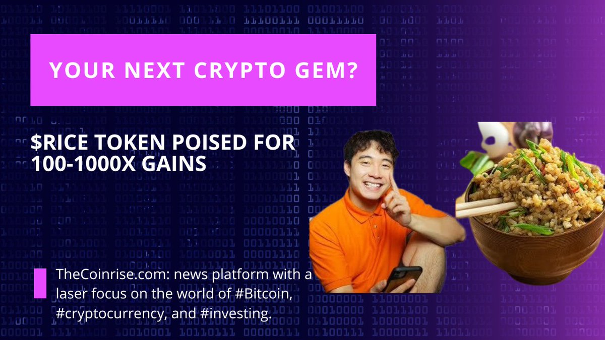 TheCoinriseCom's tweet photo. ππ Missed $BIAO? Don't miss $RICE for possible 100-1000x gains! Introducing @ricecoin_erc "ι₯," the new Ethereum memecoin embracing Chinese culture. Learn how to buy and join the $RICE revolution! ππ₯ #RICEcoin #MemeCoin #Blockchain #CryptoNews
https://t.co/J5fI6L3szM https://t.co/Mlxzg27nLq